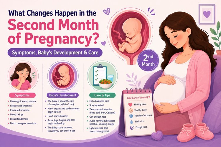 What Changes Happen in the Second Month of Pregnancy? Symptoms, Baby’s Development & Care